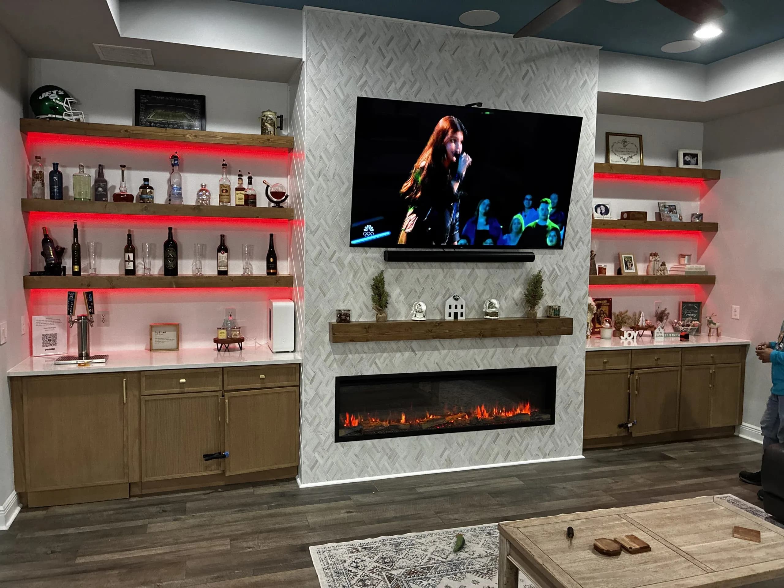 Luxury living room renovation by Task Force Contractors